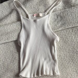 ROMWE White Ribbed Camisole